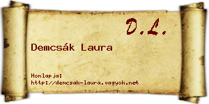 Demcsák Laura névjegykártya